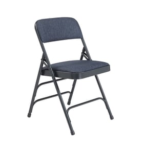 4 NPS 2300 Imperial Blue Fabric Folding Chairs