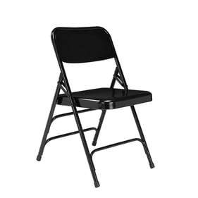 4 NPS 300 Black Double Hinge Folding Chairs