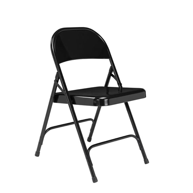 4 NPS 50 Black Steel Folding Chairs NPS-510