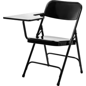 2 NPS 5200 Black Metal Right Arm Folding Chairs