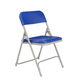 4 NPS 800 Blue Grey Plastic Metal Folding Chairs