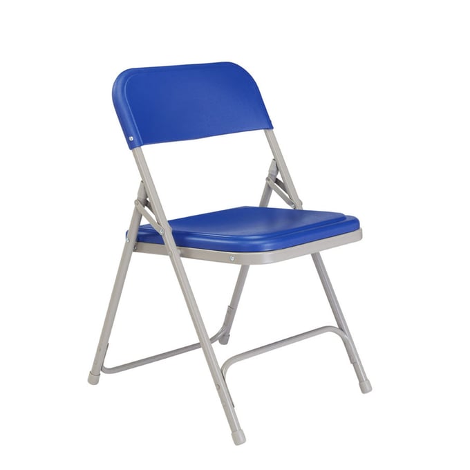 4 NPS 800 Blue Grey Plastic Metal Folding Chairs NPS-805