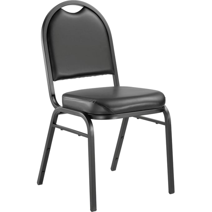 NPS 9200 Sandtex Black Vinyl Stack Chair NPS-9210-BT