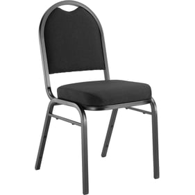 NPS 9200 Ebony Black Fabric Stack Chair