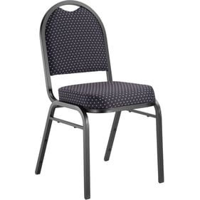 NPS 9200 Black Sandtex Navy Fabric Stack Chair