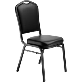 NPS 9300 Sandtex Black Vinyl Stack Chair