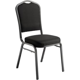 NPS 9300 Sandtex Ebony Black Fabric Stack Chair