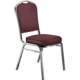 NPS 9300 Silvervein Diamond Burgundy Fabric Stack Chair