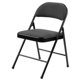 4 NPS 900 Star Trail Black Fabric Commercialine Folding Chairs