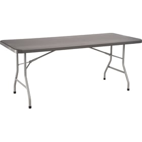 NPS BT3000 Silver Charcoal Slate Metal Heavy Duty Folding Table