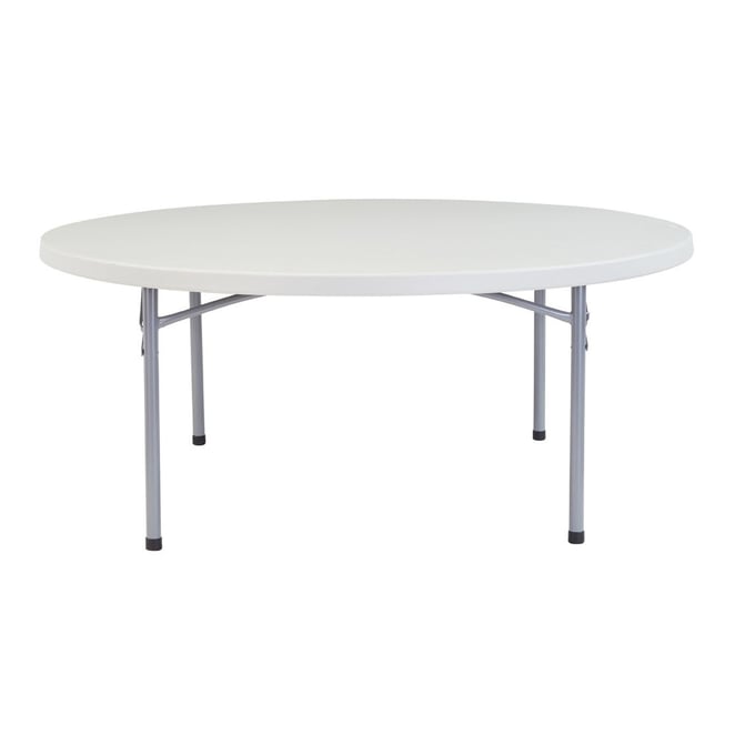 NPS BTR Speckled Grey 71 Inch Round Folding Table NPS-BT71R