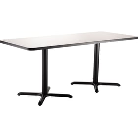 NPS CT Grey Nebula Black T Base Cafe Table - 30x72x30