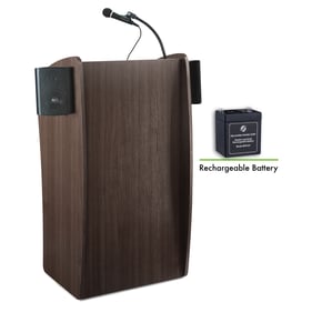 NPS Vision Ribbonwood Lectern with Sound and Rechargeable Battery