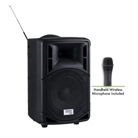 NPS Black 40 Watt PA System with Wireless Handheld Mic