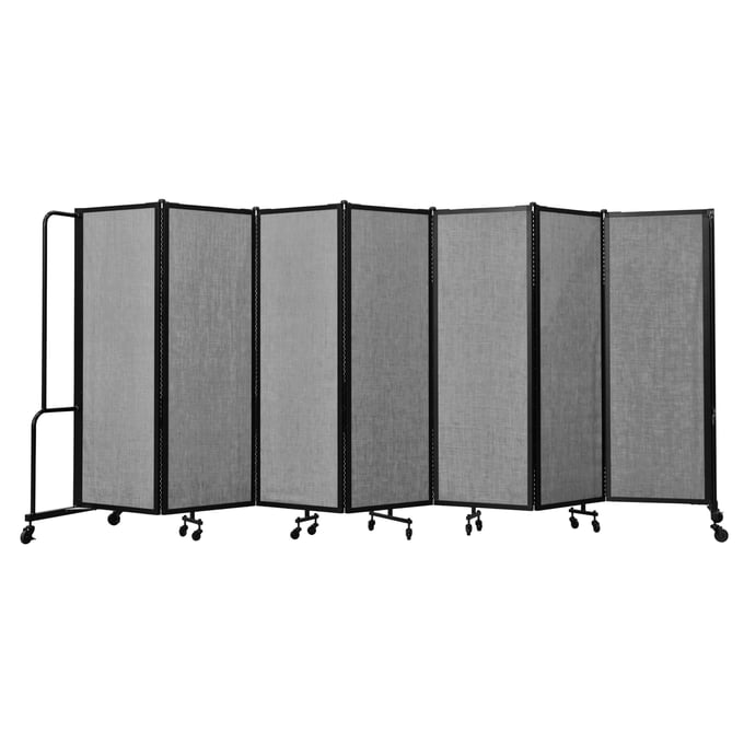 NPS ROBO Grey Black Steel 7 Sectionals Room Divider NPS-RDB6-7PT02