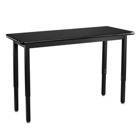 NPS HDT 3 Black HPL Top Adjustable Height Table - 18X42