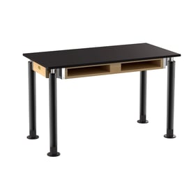 NPS Signature Black Chemical Resistant Top Lab Table with Book Compartments...