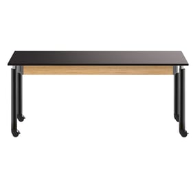 NPS Signature Black Phenolic Top Lab Table with Casters - 24x72