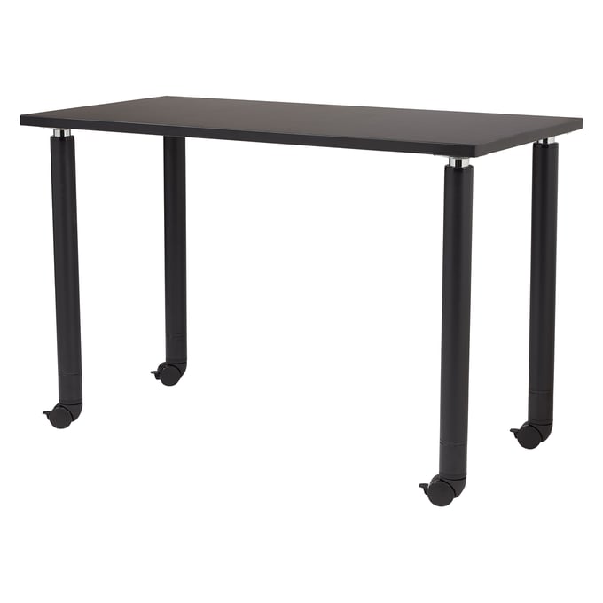 NPS Designer Black Phenolic Top Lab Table with Casters - 24x60 NPS-SLT6-2460PC