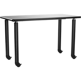 NPS Designer Black HPL Top Science Lab Table with Casters - 24x60