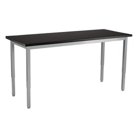 NPS SLT 8 Black Chemical Resistant Top Gray Steel Lab Table - 24x48