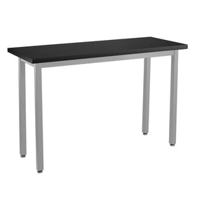 NPS SLT 9 Black Chemical Resistant Top Gray Fixed Height Lab Table - 18x54