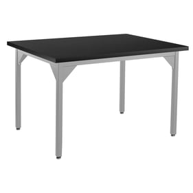 NPS SLT 9 Black Chemical Resistant Top Gray Fixed Height Lab Table - 36x42