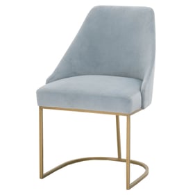 2 Essentials For Living Parissa Coastal Brushed Gold Dining Chairs