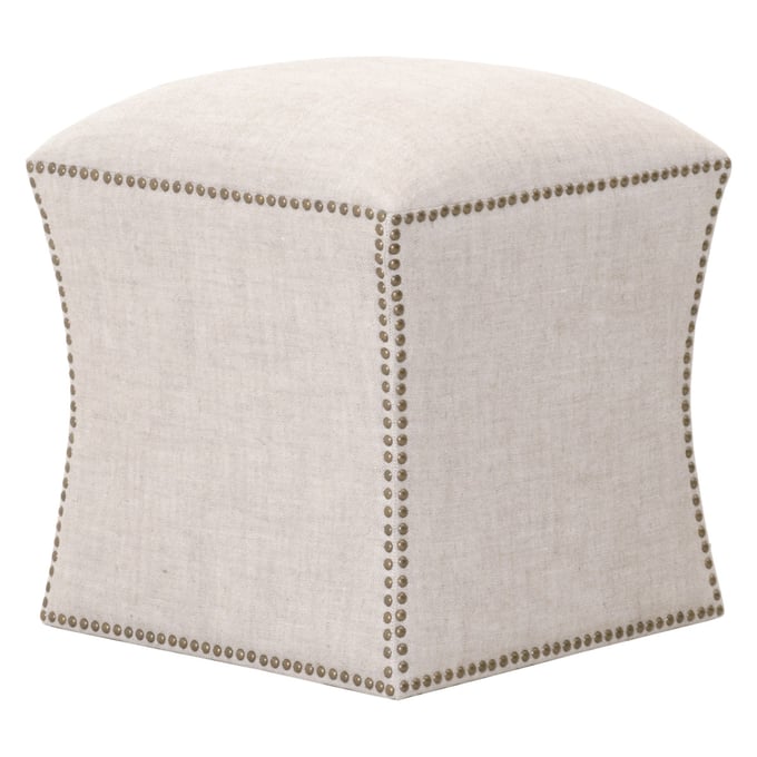 Essentials For Living York Bisque French Ottoman OEF-6435-BIS-GLD