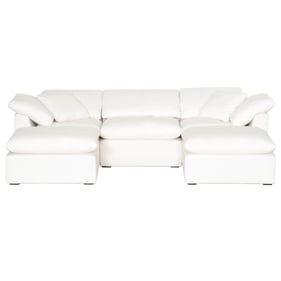 Essentials For Living Sky Peyton Pearl 5pc Modular Sectional With Ottoman