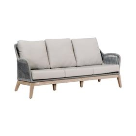 Essentials For Living Loom Platinum Smoke Gray Outdoor 79 Inch Sofa