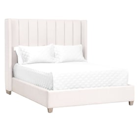 Essentials For Living Chandler Cream Natural Gray Platform Queen Bed