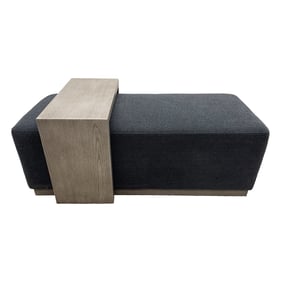 Olliix Chapel Hill Peggy Dark Grey Bench Cocktail Ottoman With Table