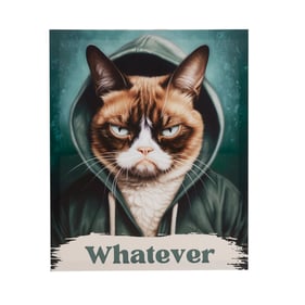 Olliix Madison Park Grumpy Cats Whatever Canvas Wall Art