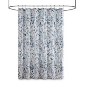 Olliix Madison Park Essentials Sofia Blue Shower Curtain