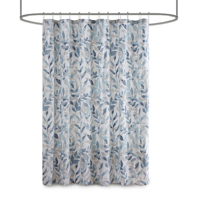 Olliix Madison Park Essentials Sofia Blue Shower Curtain OLIX-MPE70-872