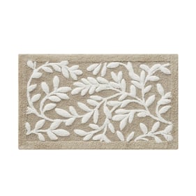 Olliix Madison Park Serene Taupe Cotton Tufted Bath Rug - 34 x 21