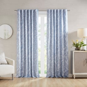 Olliix Croscill Home Winslow Blue Floral Single Curtain Panel - 84 x 52