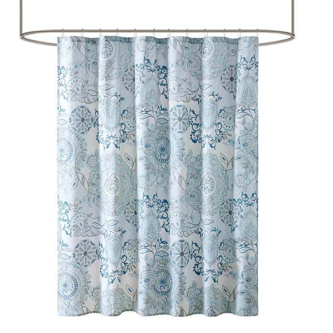 Olliix Madison Park Isla Blue Shower Curtain OLIX-MP70-5822