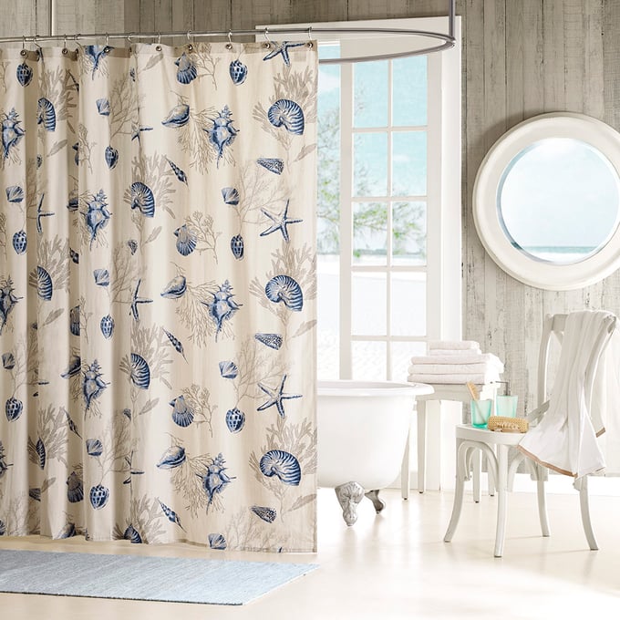 Olliix Madison Park Bayside Blue Shower Curtain OLIX-MP70-645