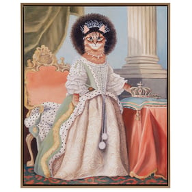 Olliix Madison Park Pet Portrait Charlotte Kitty Queen Wall Art