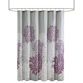 Olliix Madison Park Essentials Maible Purple Shower Curtain