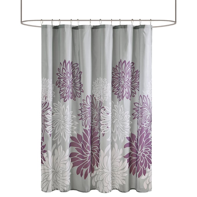 Olliix Madison Park Essentials Maible Purple Shower Curtain OLIX-MPE70-816