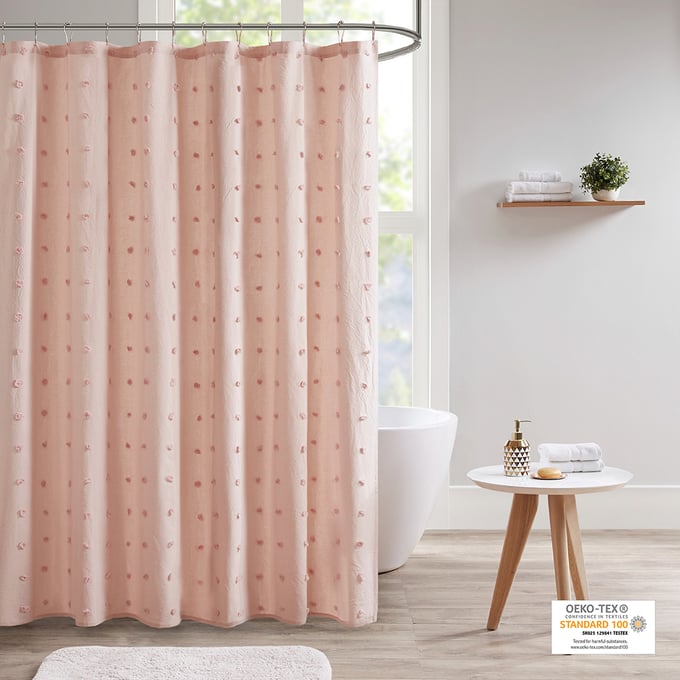 Olliix Urban Habitat Brooklyn Pink Shower Curtain OLIX-UH70-2242