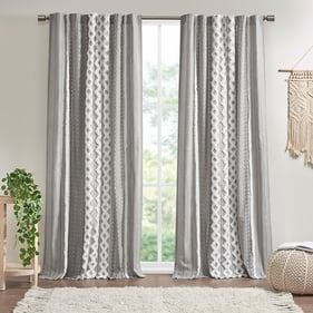 Olliix INK IVY Imani Gray Curtain Panel - 95 x 50