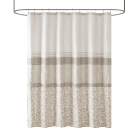 Olliix 510 Design Ramsey Neutral Shower Curtain