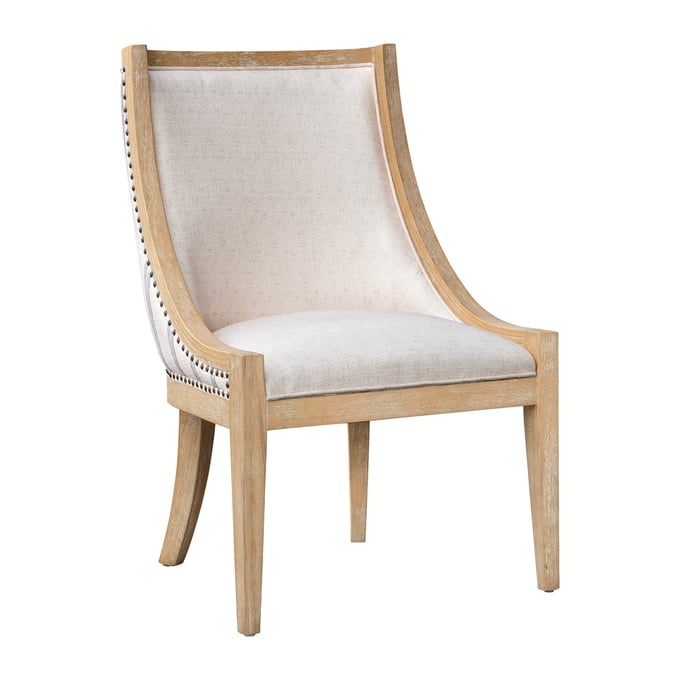 Olliix Martha Stewart Elmcrest Beige Dining Chair With Nailhead Trim OLIX-MT108-1197