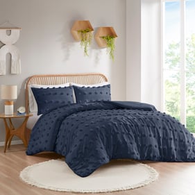 Olliix Intelligent Design Lucy Navy Full Queen Comforter Set