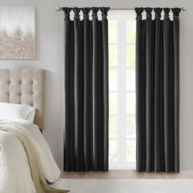 Olliix Madison Park Emilia Black Blackout Window Curtain Panel - 84 x 50