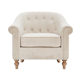 Olliix Martha Stewart Fayette Cream Tufted Accent Arm Chair